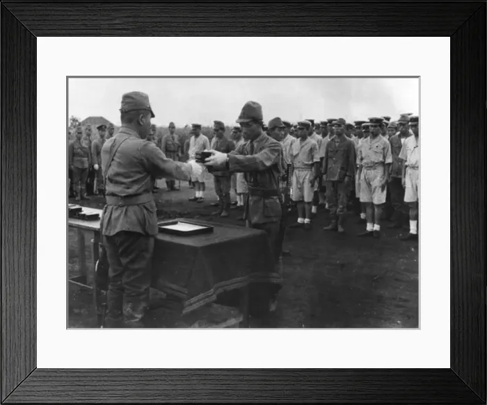 Framed Print : Japanese marines decorated Framed Print : Japanese marines decorated