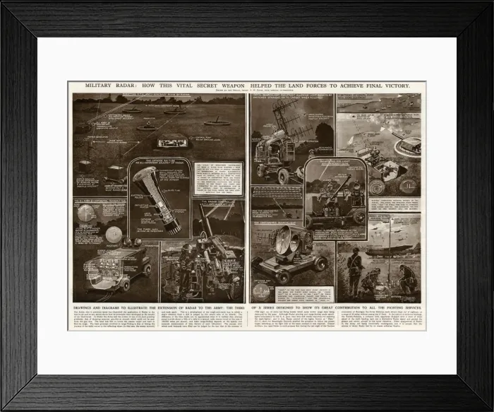 Framed Print : Military radar in wartime by G. H. Davis Framed Print : Military radar in wartime by G. H. Davis