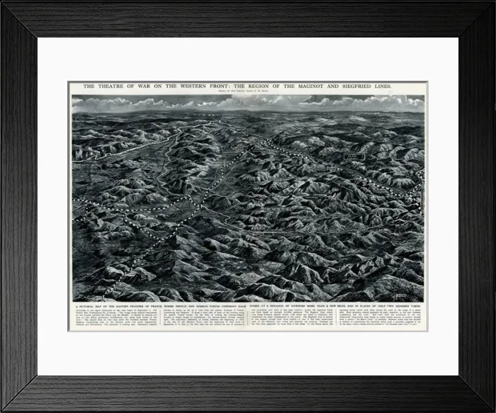 Framed Print : Theatre of war on Western Front by G. H. Davis Framed Print : Theatre of war on Western Front by G. H. Davis