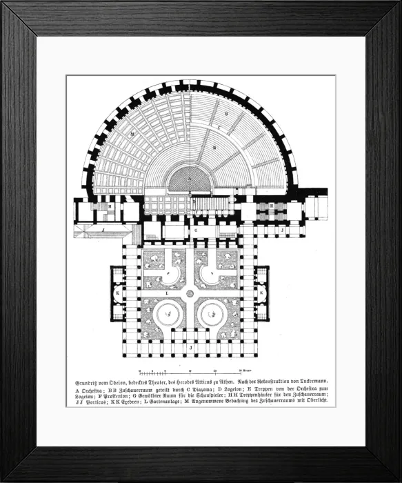 Framed Print : The theatre of Herodos Atticos, Athens