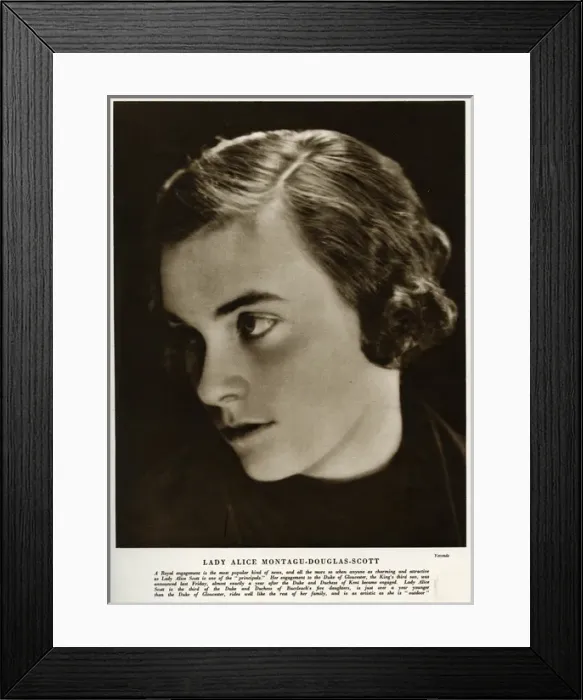 Framed Print : Lady Alice Montagu-Douglas-Scott by Madame Yevonde Framed Print : Lady Alice Montagu-Douglas-Scott by Madame Yevonde