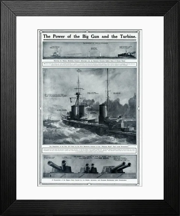 Framed Print : Power of the big gun and the turbine by G. H. Davis Framed Print : Power of the big gun and the turbine by G. H. Davis