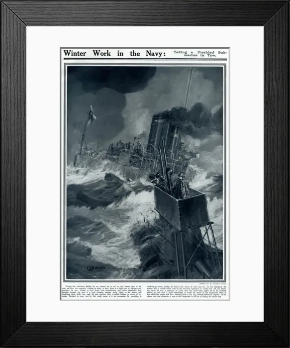 Framed Print : Winter work in the Royal Navy by G. H. Davis Framed Print : Winter work in the Royal Navy by G. H. Davis