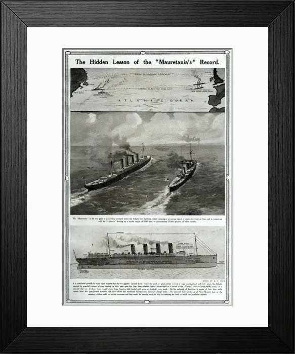 Framed Print : Hidden lesson of the Mauretanias record by G. H. Davis Framed Print : Hidden lesson of the Mauretanias record by G. H. Davis
