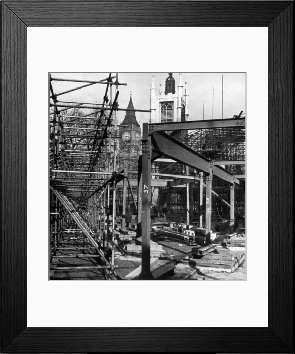 Framed Print : 1937 Coronation, stands constructed in Parliament Square Framed Print : 1937 Coronation, stands constructed in Parliament Square