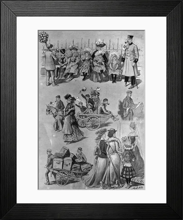 Framed Print : Sketches during the Coronation, 1902 Framed Print : Sketches during the Coronation, 1902