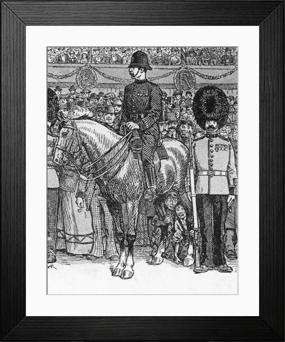 Framed Print : 1902 Coronation - Humours of the crowd Framed Print : 1902 Coronation - Humours of the crowd