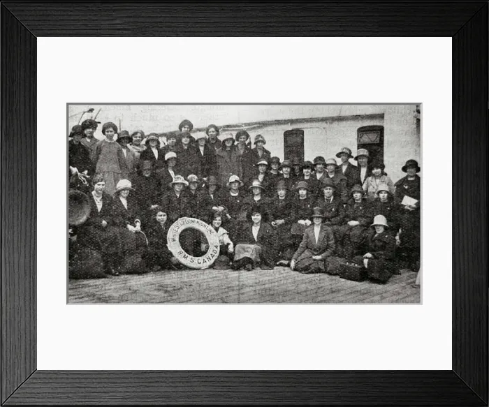 Framed Print : Orphan Girls Emigrating to Canada