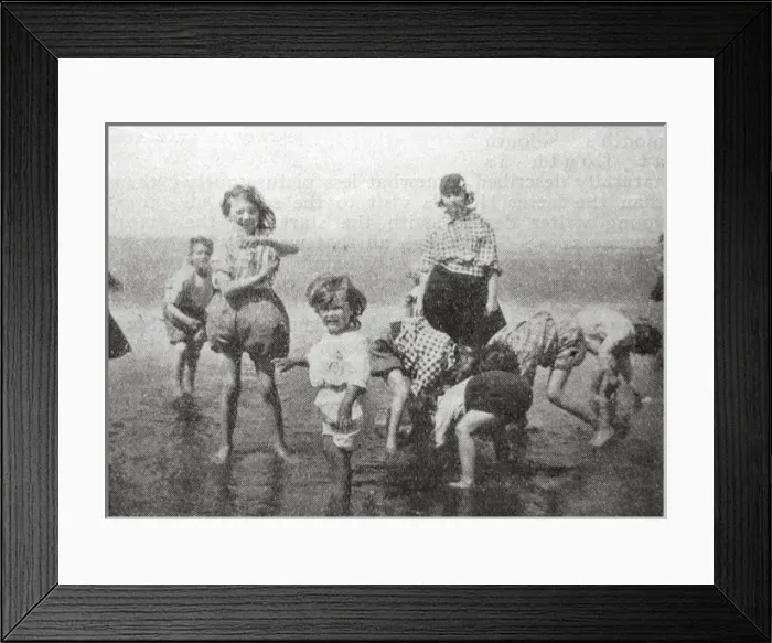 Framed Print : Girls from St Barnabas Home, New Brighton, Cheshire Framed Print : Girls from St Barnabas Home, New Brighton, Cheshire