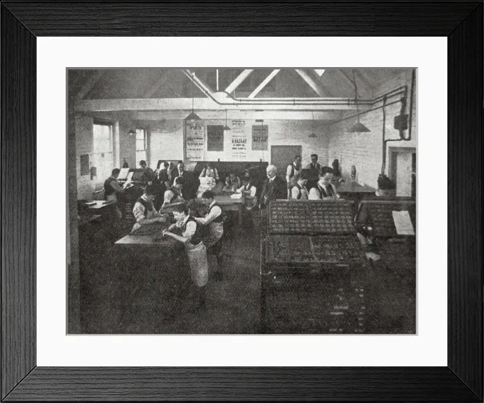 Framed Print : Printing Shop, St Aldhelms Home, Frome Framed Print : Printing Shop, St Aldhelms Home, Frome