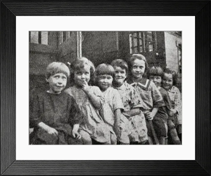 Framed Print : Girls from St Barnabas Home, New Brighton, Cheshire Framed Print : Girls from St Barnabas Home, New Brighton, Cheshire