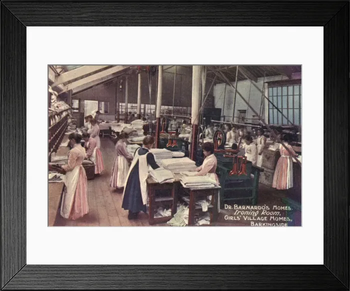 Framed Print : Barnardos Girls Home, Barkingside Ironing Room Framed Print : Barnardos Girls Home, Barkingside Ironing Room