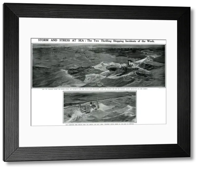 Framed Print : Storm and stress at sea by G. H. Davis Framed Print : Storm and stress at sea by G. H. Davis