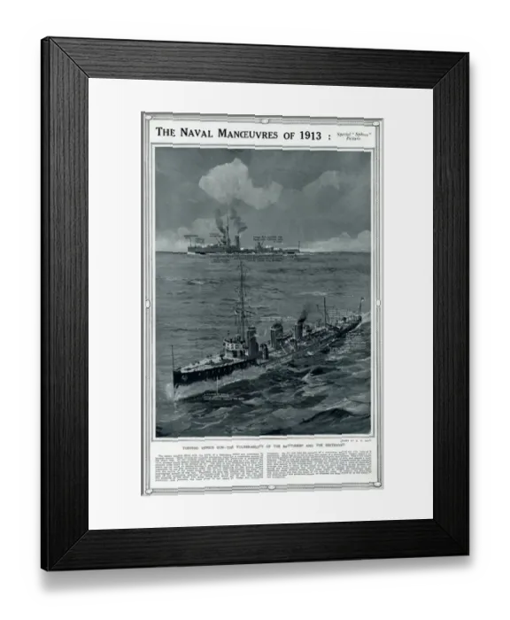 Framed Print : Naval manoeuvres of 1913 by G. H. Davis Framed Print : Naval manoeuvres of 1913 by G. H. Davis