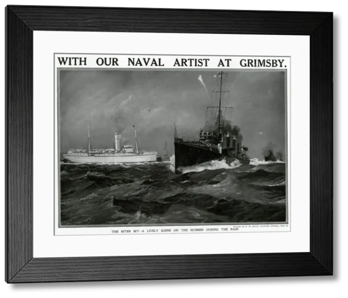 Framed Print : Scene on the Humber during rain by G. H. Davis Framed Print : Scene on the Humber during rain by G. H. Davis