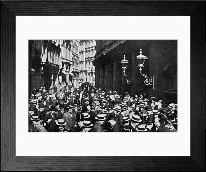 Framed Print : Throgmorton Street 1914 Framed Print : Throgmorton Street 1914