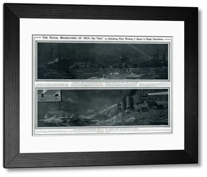 Framed Print : Naval manoeuvres of 1913 by G. H. Davis