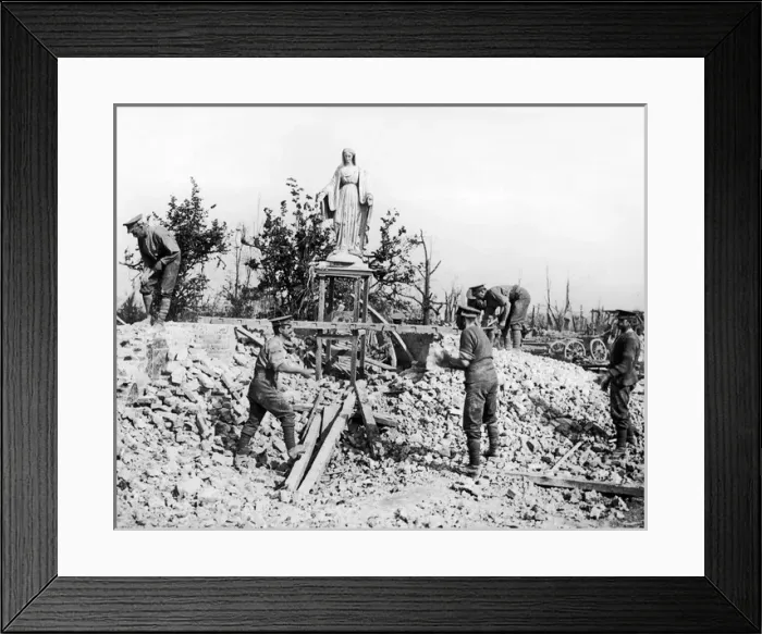 Framed Print : Virgin of Montauban, Western Front, WW1 Framed Print : Virgin of Montauban, Western Front, WW1