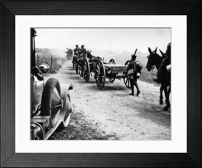 Framed Print : British machine gun transport, Western Front, WW1 Framed Print : British machine gun transport, Western Front, WW1