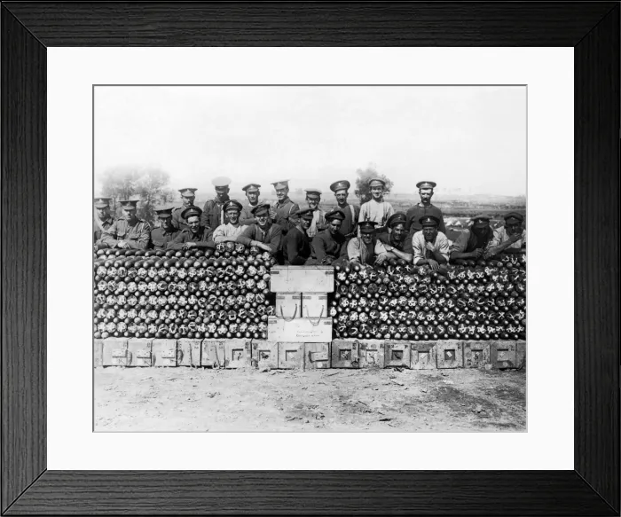 Framed Print : British soldiers with shells, Western Front, WW1 Framed Print : British soldiers with shells, Western Front, WW1