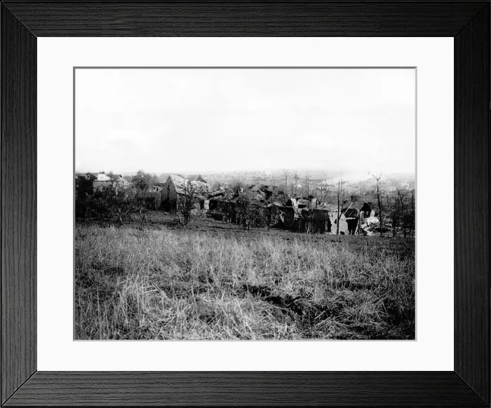 Framed Print : General view of Combles, Western Front, WW1 Framed Print : General view of Combles, Western Front, WW1