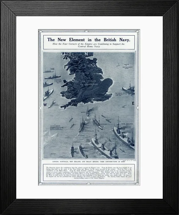 Framed Print : New element in British Navy by G. H. Davis