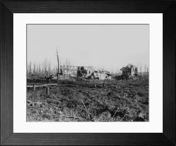 Framed Print : Ruined mill at Beaucourt sur Ancre, France, WW1 Framed Print : Ruined mill at Beaucourt sur Ancre, France, WW1