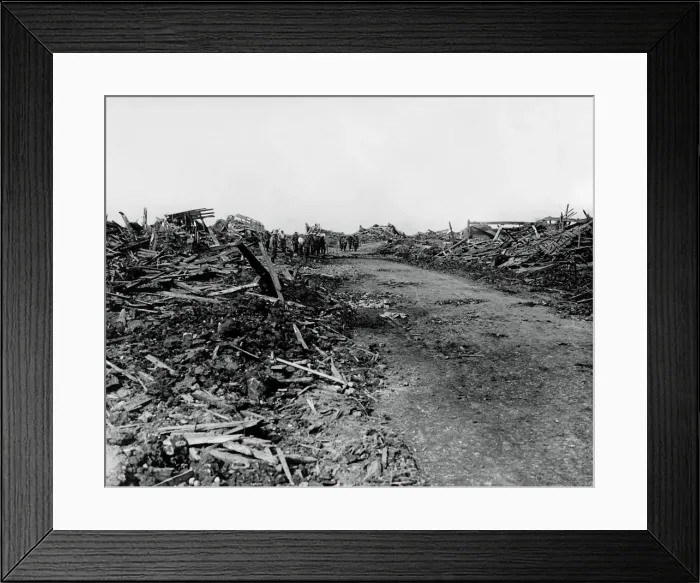 Framed Print : Remains of Longueval, France, Western Front, WW1 Framed Print : Remains of Longueval, France, Western Front, WW1