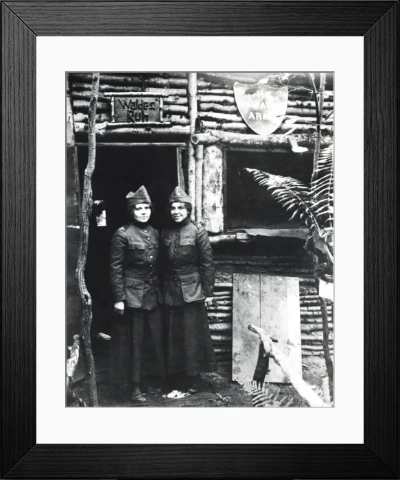 Framed Print : Two uniformed women in France, WW1 Framed Print : Two uniformed women in France, WW1