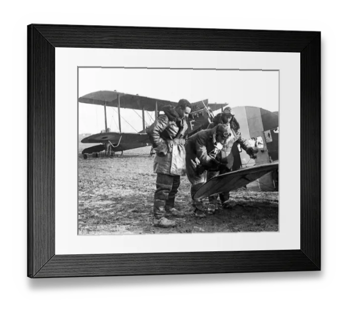 Framed Print : British airmen planning attack, Western Front, WW1 Framed Print : British airmen planning attack, Western Front, WW1
