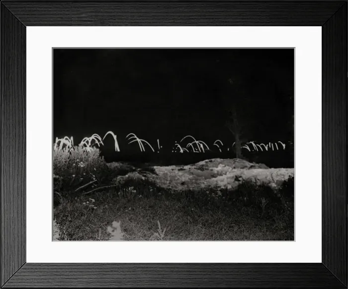 Framed Print : Night scene inside Australian lines, Western Front, WW1 Framed Print : Night scene inside Australian lines, Western Front, WW1