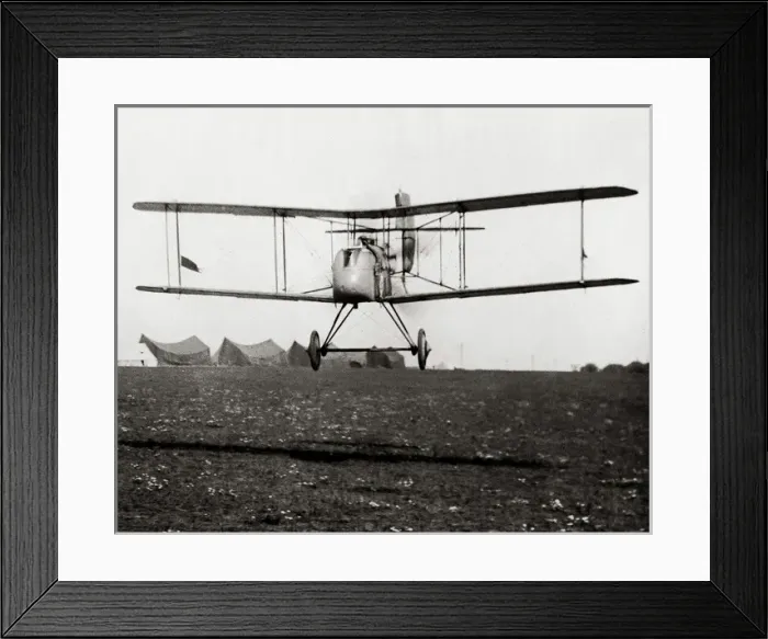 Framed Print : British plane setting off, Western Front, WW1 Framed Print : British plane setting off, Western Front, WW1