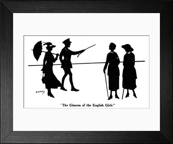 Framed Print : The Glances of English Girls by H. L. Oakley Framed Print : The Glances of English Girls by H. L. Oakley