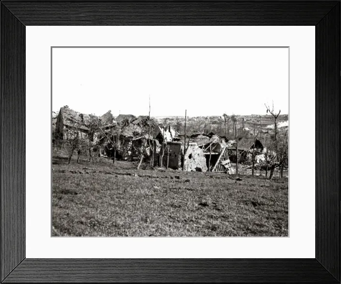Framed Print : General view of Combles, France, Western Front, WW1 Framed Print : General view of Combles, France, Western Front, WW1