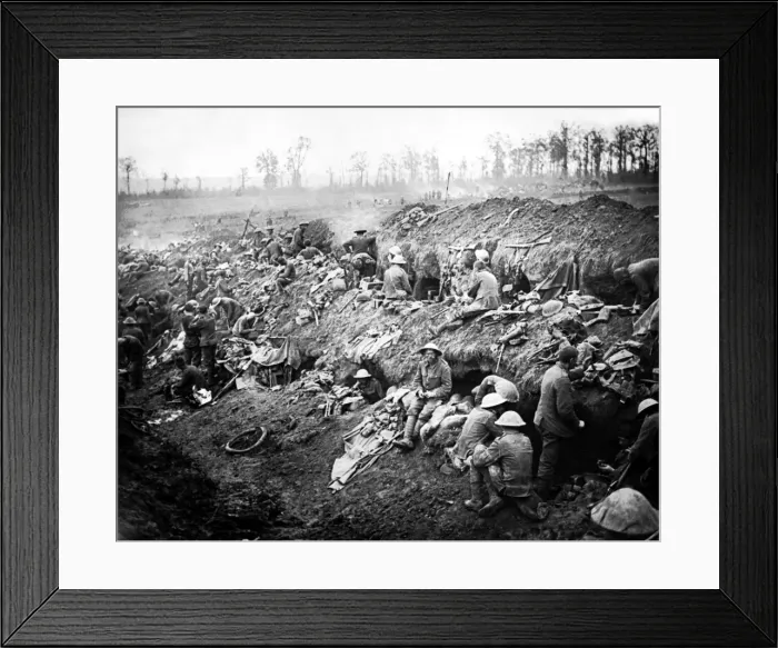 Framed Print : British soldiers behind the line, Western Front, WW1 Framed Print : British soldiers behind the line, Western Front, WW1
