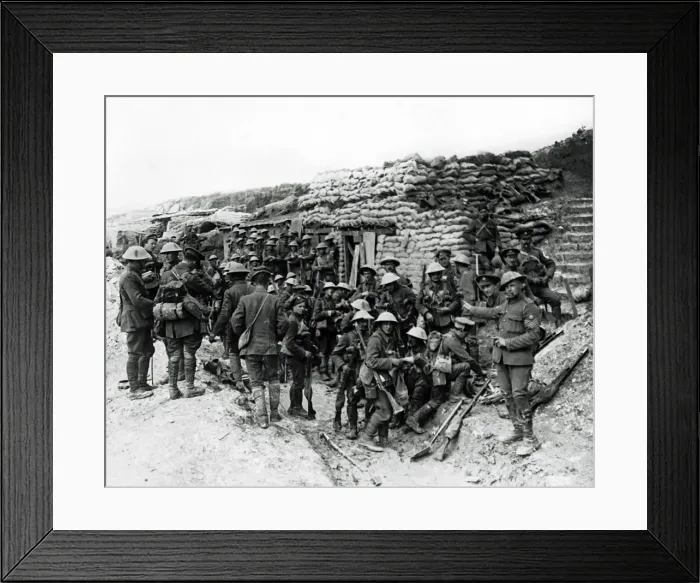 Framed Print : British troops get ready to attack, Western Front, WW1 Framed Print : British troops get ready to attack, Western Front, WW1