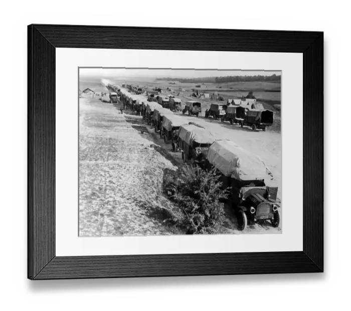 Framed Print : British transport during advance, Western Front, WW1 Framed Print : British transport during advance, Western Front, WW1