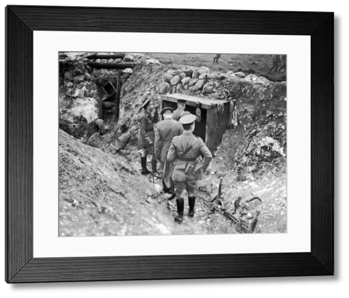 Framed Print : King George V touring battlefield, Western Front, WW1 Framed Print : King George V touring battlefield, Western Front, WW1