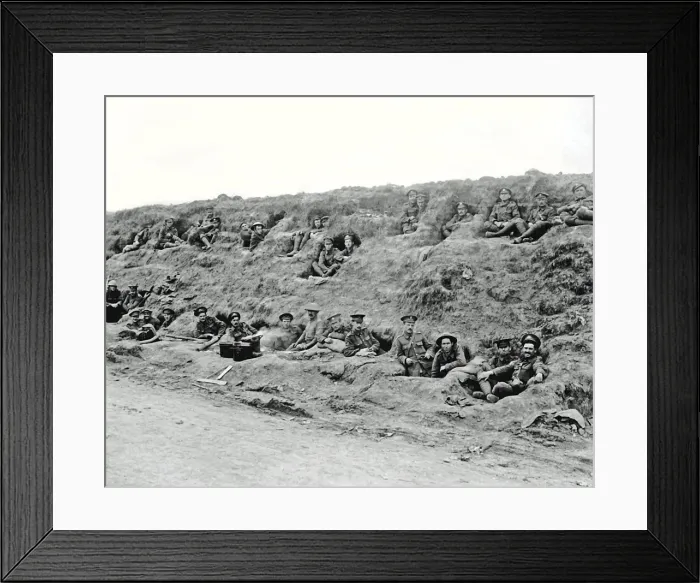 Framed Print : British troops away from front line, Western Front, WW1 Framed Print : British troops away from front line, Western Front, WW1