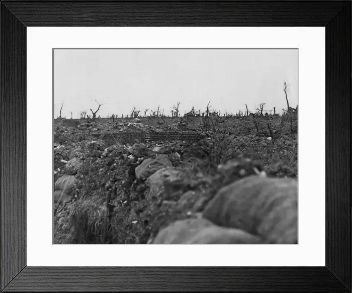 Framed Print : British trench near Ovillers, Western Front, WW1 Framed Print : British trench near Ovillers, Western Front, WW1
