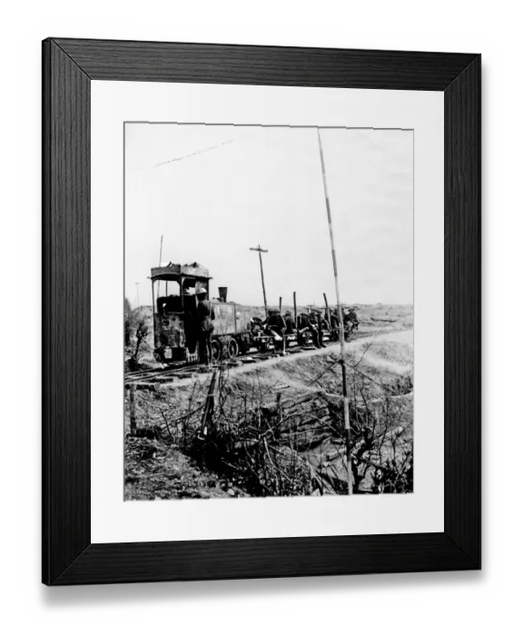 Framed Print : British light railway, Western Front, WW1 Framed Print : British light railway, Western Front, WW1
