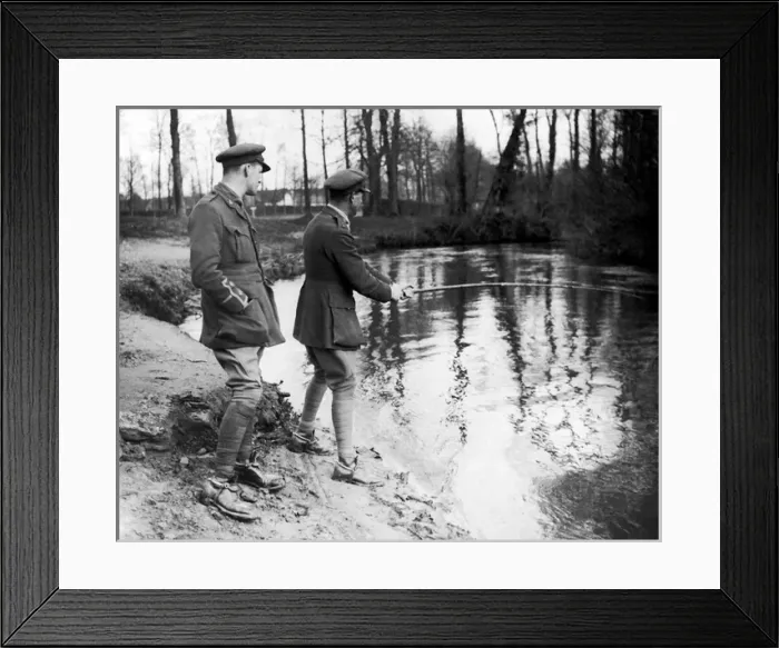 Framed Print : British officers resting after Arras, Western Front, WW1 Framed Print : British officers resting after Arras, Western Front, WW1