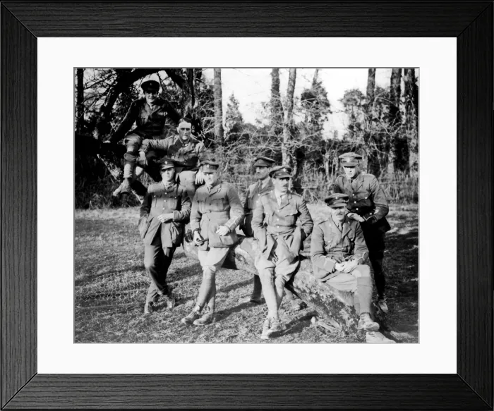 Framed Print : British officers resting after Arras, Western Front, WW1 Framed Print : British officers resting after Arras, Western Front, WW1