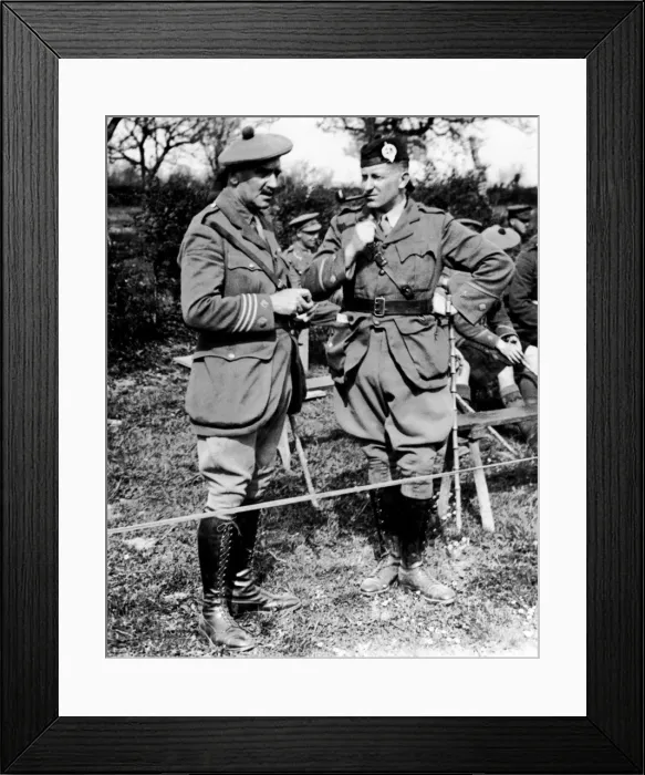 Framed Print : Black Watch colonel during sports break, WW1 Framed Print : Black Watch colonel during sports break, WW1