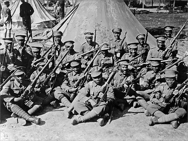 Soldiers of a West Indian Regiment, Western Front, WW1