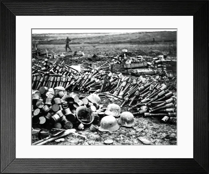 Framed Print : German stores left behind, Western Front, WW1 Framed Print : German stores left behind, Western Front, WW1