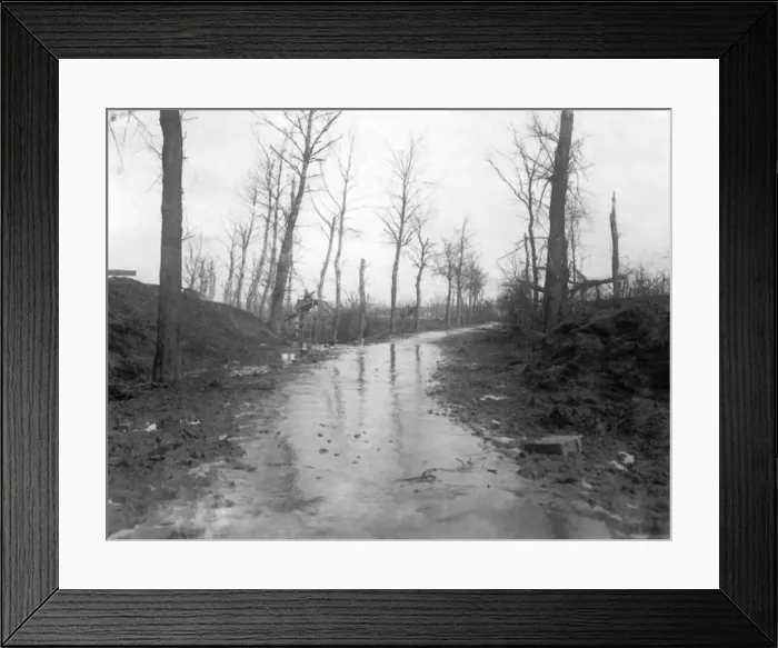 Framed Print : Road to Puisieux, France, Western Front, WW1 Framed Print : Road to Puisieux, France, Western Front, WW1