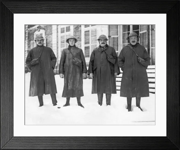 Framed Print : Miners Federation delegates, Western Front, WW1 Framed Print : Miners Federation delegates, Western Front, WW1