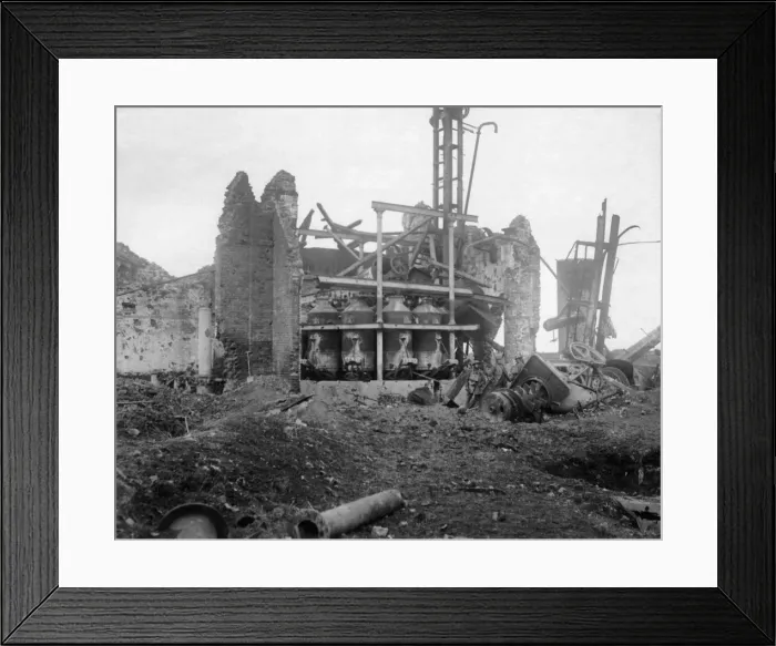 Framed Print : Ruined factory at Serre, Western Front, WW1 Framed Print : Ruined factory at Serre, Western Front, WW1