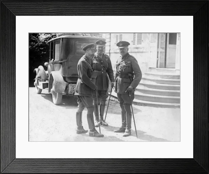 Framed Print : King George V and Sir Douglas Haig, Western Front, WW1 Framed Print : King George V and Sir Douglas Haig, Western Front, WW1